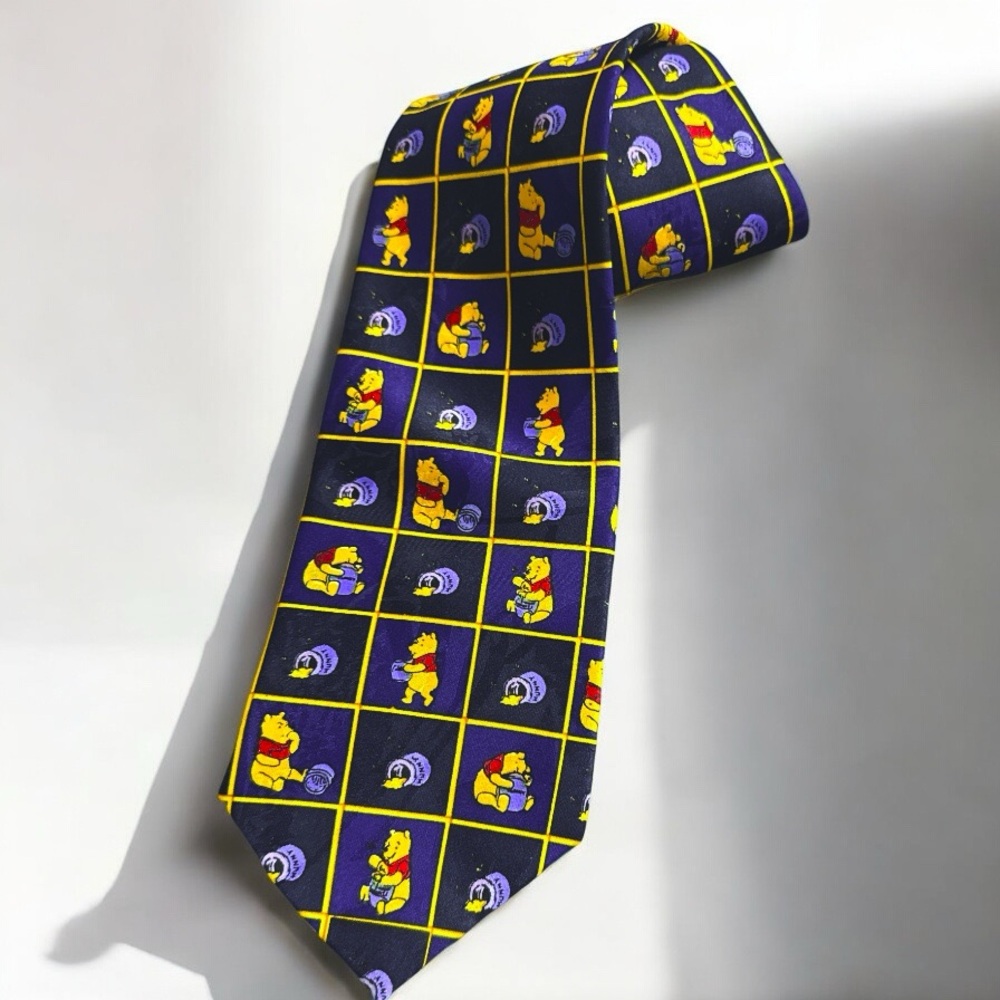 Cartoon Character Winnie the Pooh Patterned Tie